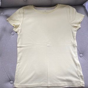 Talbots crew neck t-shirt. Color: yellow. Size: Petite petite